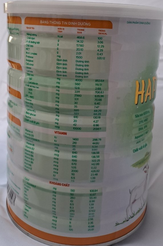 Sữa dê Happy Care Goat Ba 900g