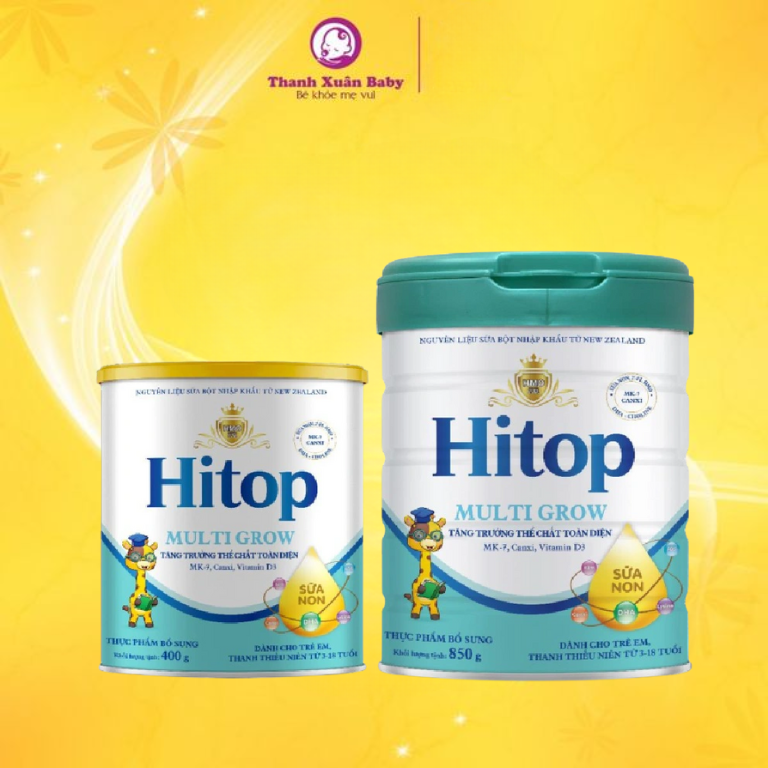 Sữa dinh dưỡng Hitop Multi Grow hỗ trợ phát trriển chiều cao cân nặng 850g
