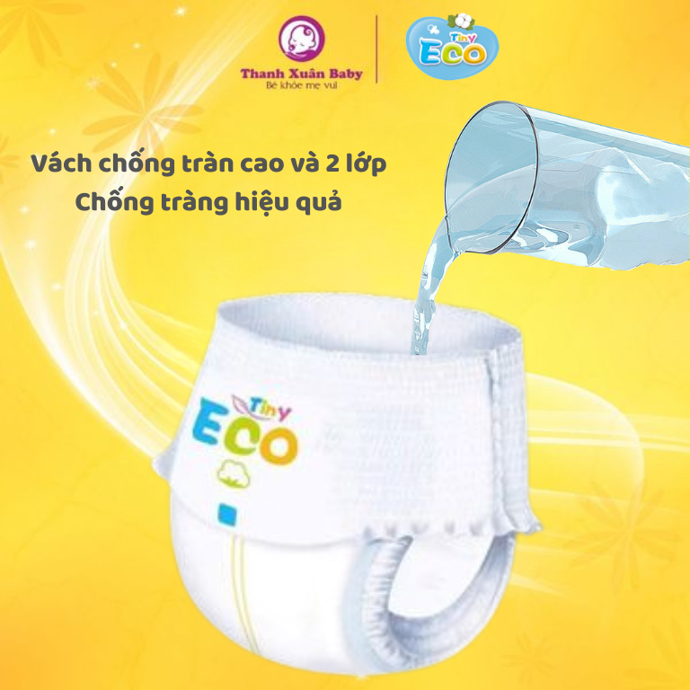 Tã bỉm Tiny Eco M-50 quần chống tràn hiệu quả