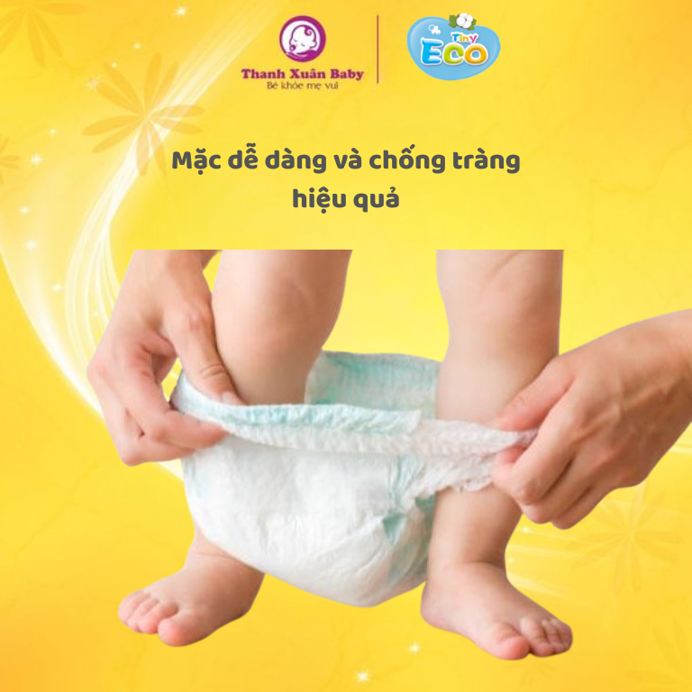 Tã bỉm Tiny Eco M-50 quần mặc dễ dàng