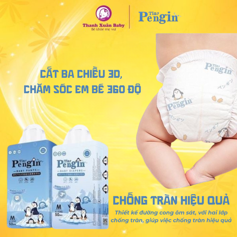 Tã bỉm Tiny Pengin chống tràn hiệu quả
