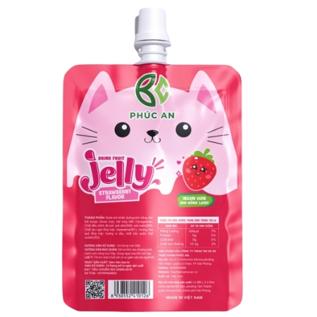 Thạch uống trái cây Jelly vị Dâu Tây 80ml