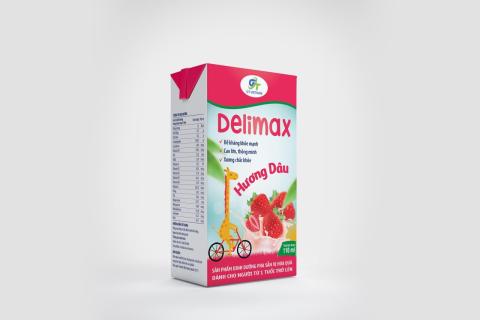 Sữa bột pha sẵn Delimax Hương Dâu