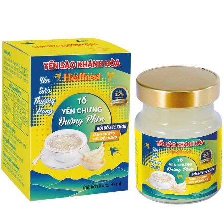 Tổ Yến Chưng Yến Hoffnest Đường Phèn - hũ rời 70ml