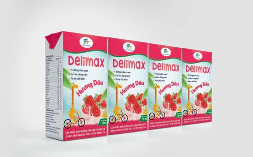 Sữa bột pha sẵn Delimax Hương Dâu